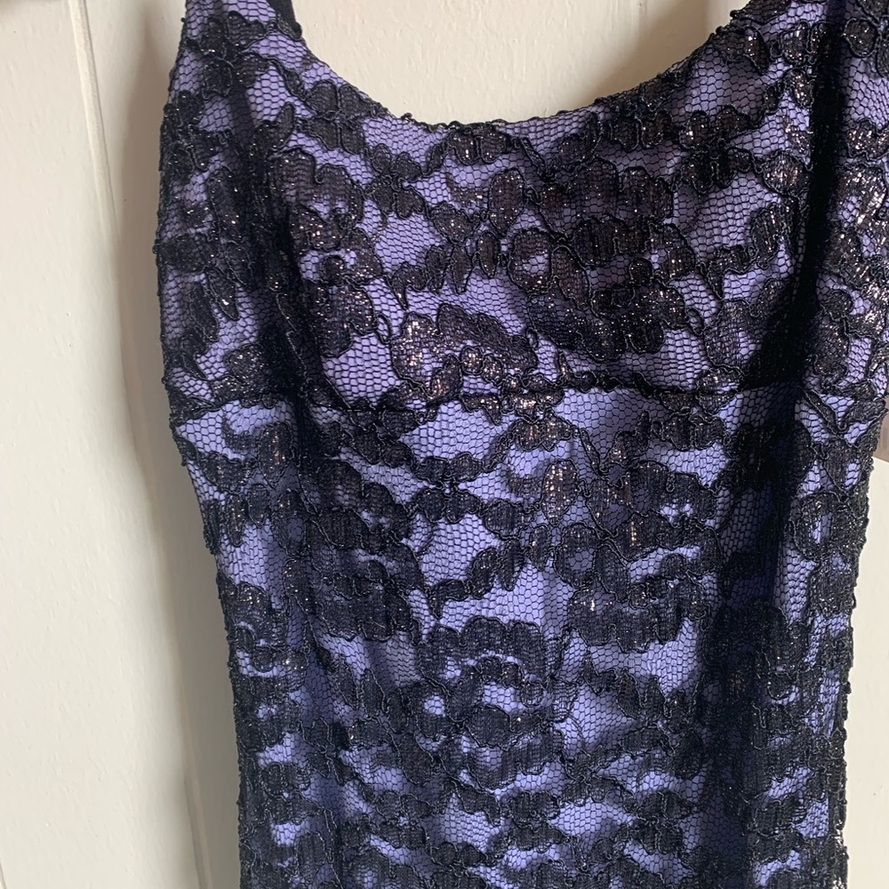 Purple Lace Prom Dress